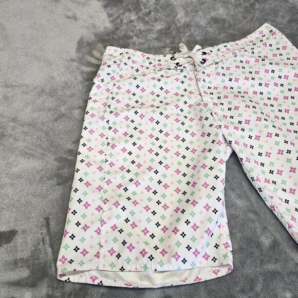 Volcom Board shorts womens juniors size 9 beach Surf graphic all over print - Picture 3 of 12